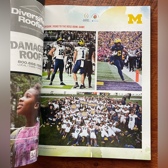 Rose Bowl 2024 Program - Michigan vs Alabama - Picture 5 of 5